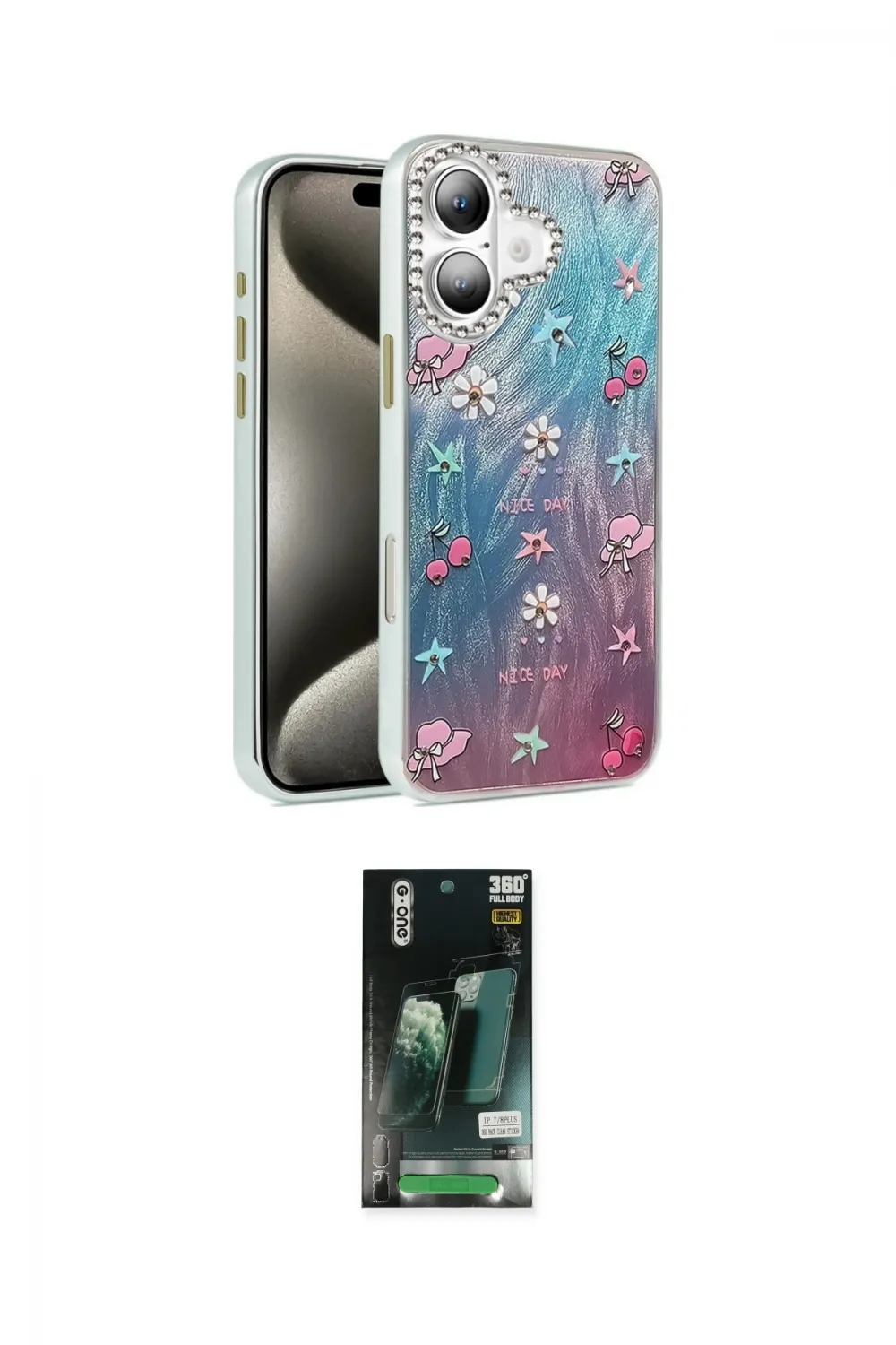 ieg™ iPhone 16 Kılıf Zirve Modern Prime - Siyah 360 Mat Full Body Arka Koruyucu
