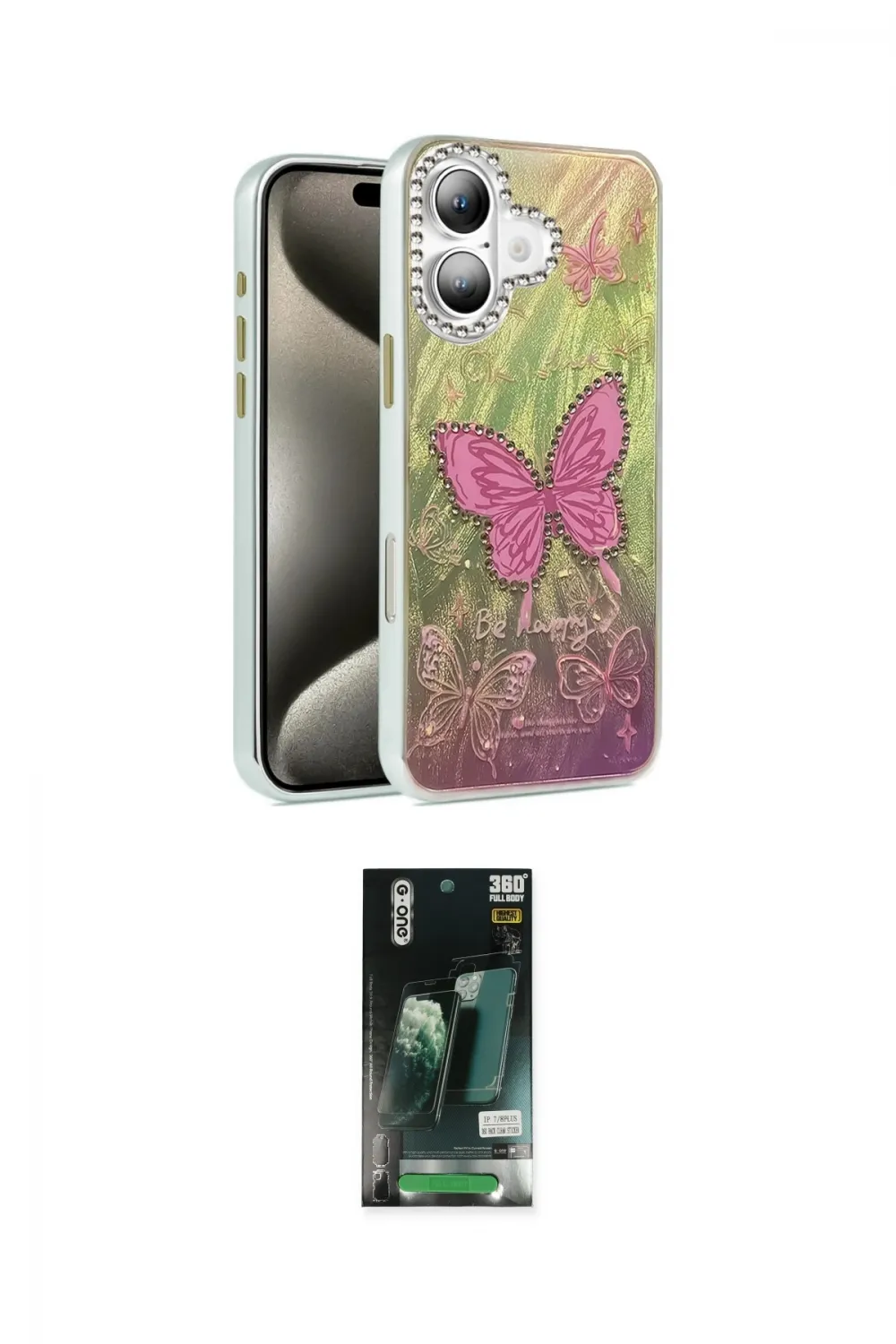 ieg™ iPhone 16 Kılıf Zirve Modern Prime - Siyah 360 Mat Full Body Arka Koruyucu