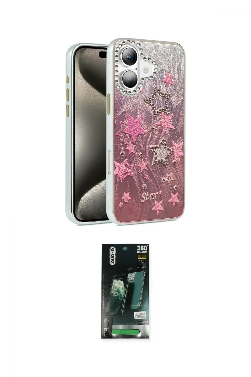 ieg™ iPhone 16 Kılıf Zirve Modern Prime - Siyah 360 Mat Full Body Arka Koruyucu