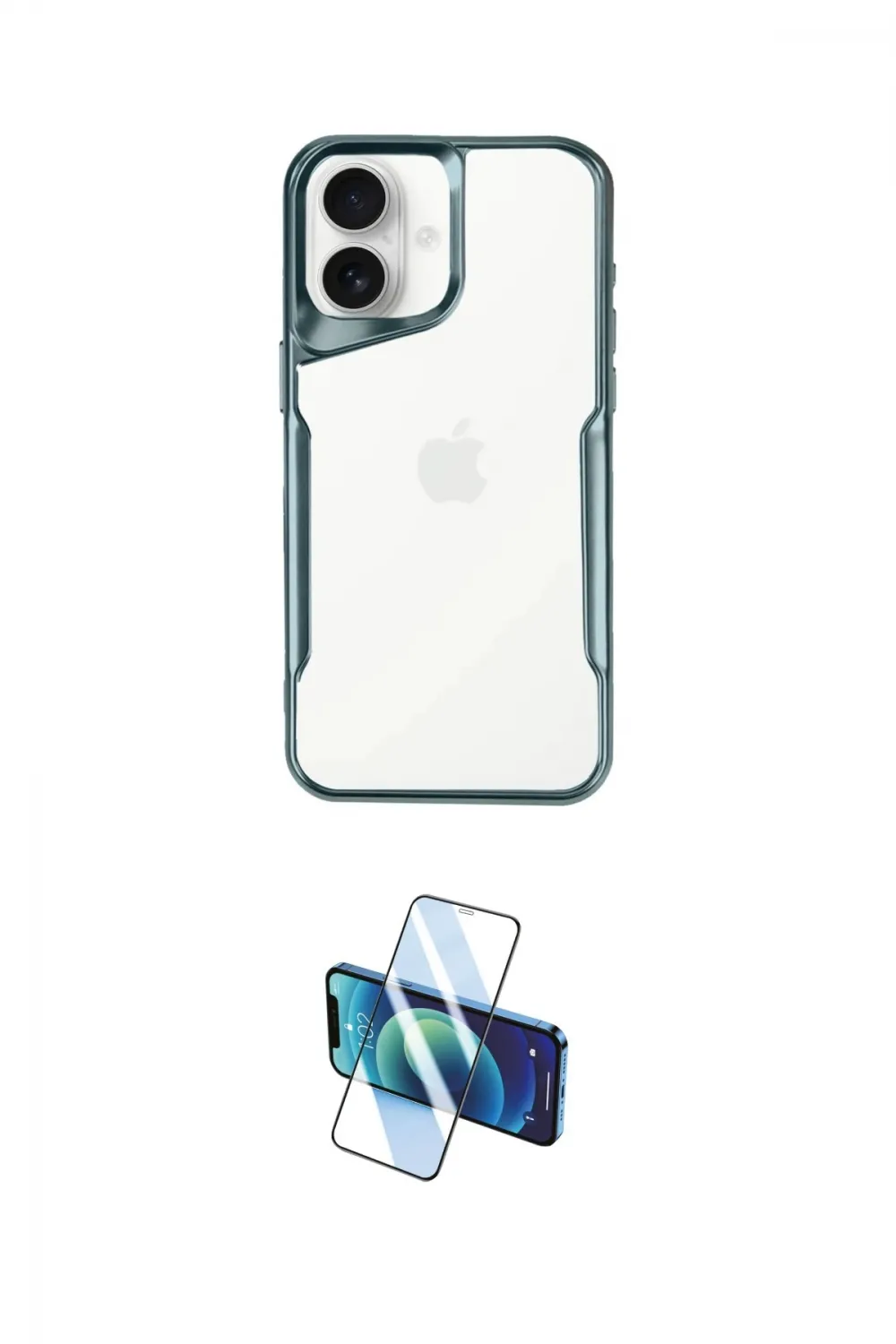 ieg™ iPhone 16 Plus Kılıf Akış Çizgi Koleksiyonu - Siyah 3D Antistatik Seramik Nano Ekran Koruyucu