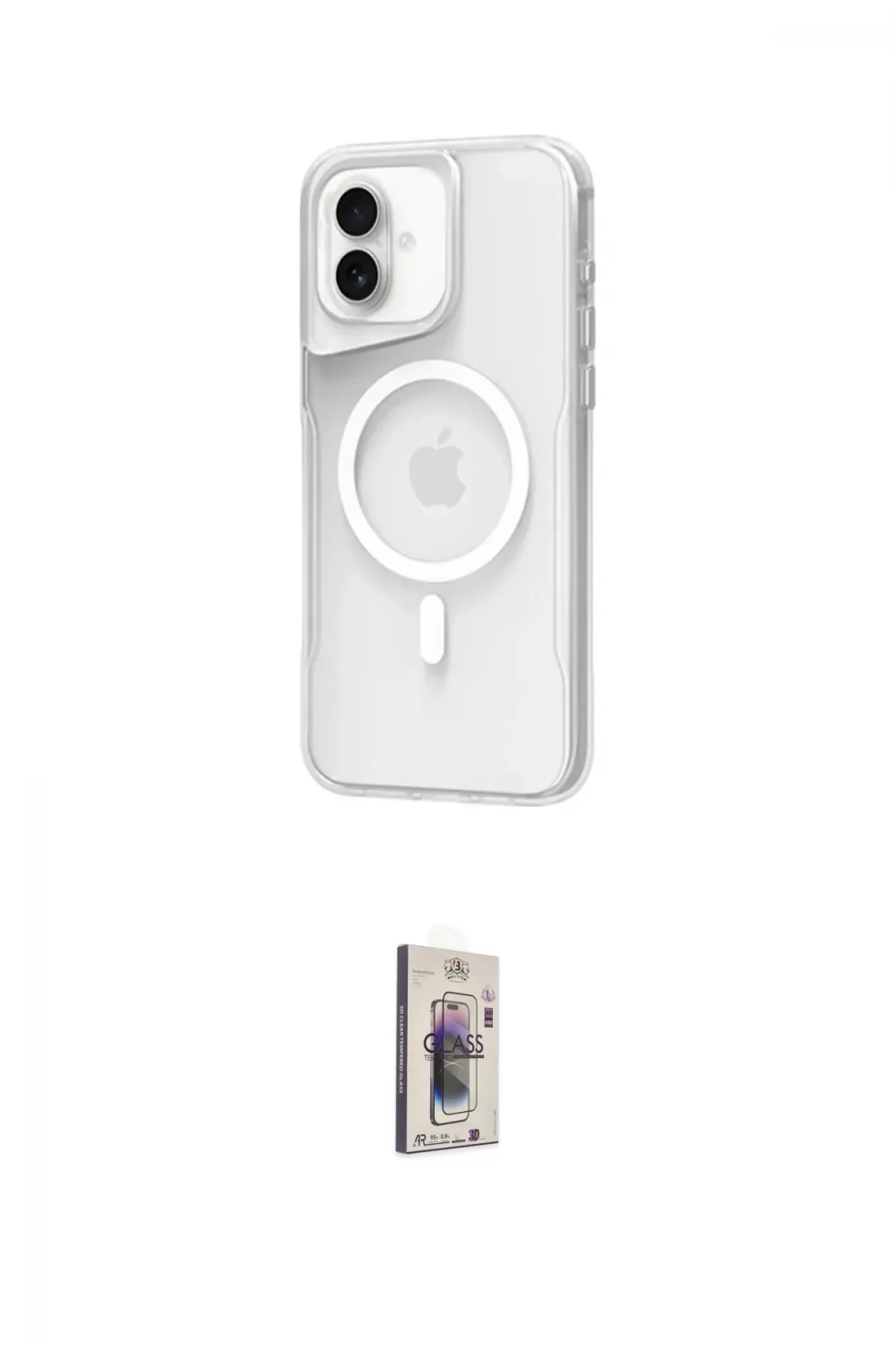 ieg™ iPhone 16 Plus Kılıf Atlas Serisi - Siyah Bilvis 3D Cam Ekran Koruyucu