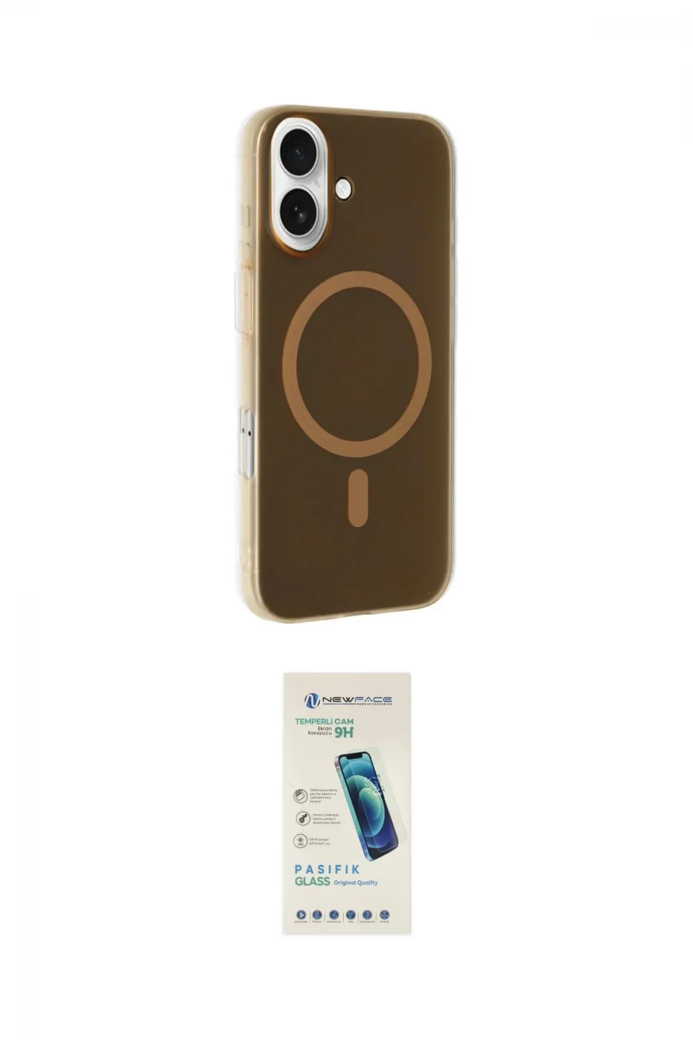 ieg™ iPhone 16 Plus Kılıf Çekirdek Modern Prime - Şeffaf Pasifik Cam Ekran Koruyucu