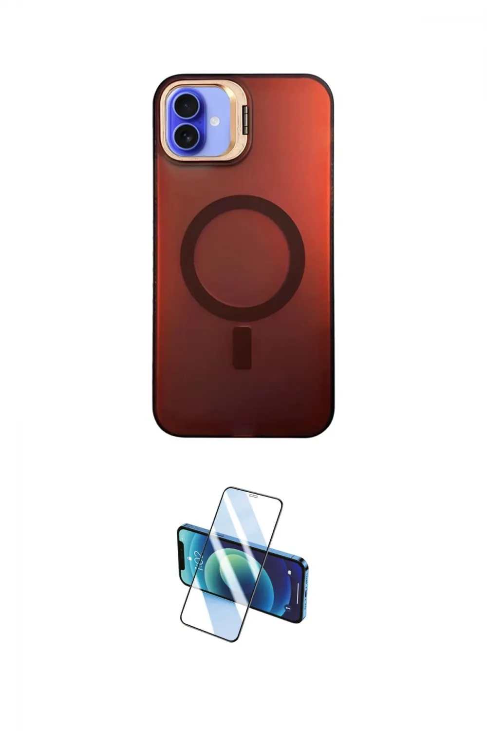 ieg™ iPhone 16 Plus Kılıf Doruk Klasik Prime - Siyah 3D Antistatik Cam Ekran Koruyucu