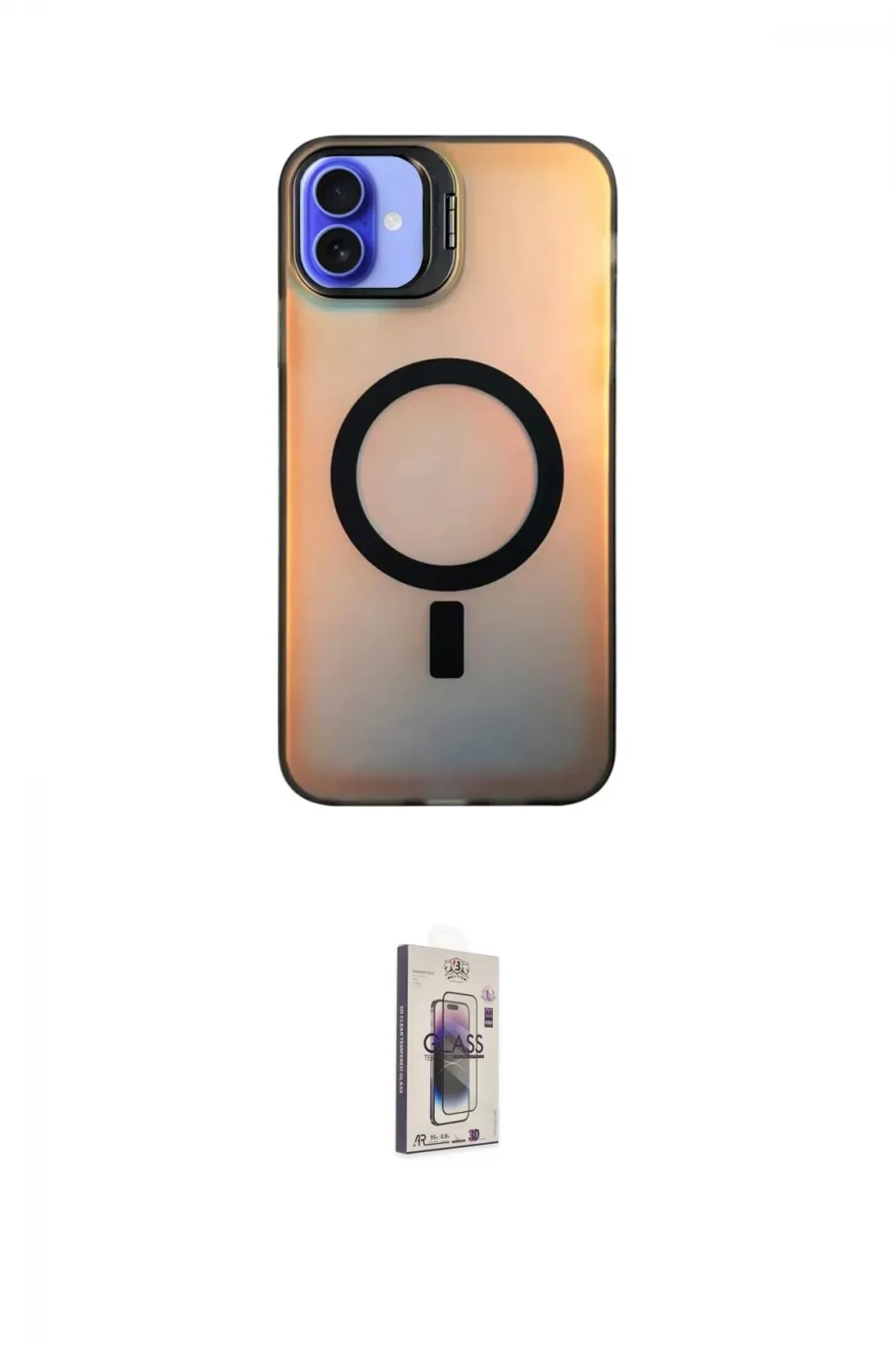 ieg™ iPhone 16 Plus Kılıf Doruk Klasik Prime - Siyah Bilvis 3D Cam Ekran Koruyucu