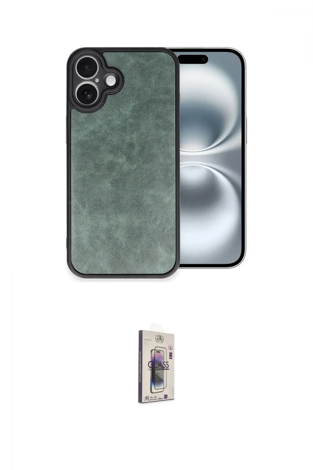 ieg™ iPhone 16 Plus Kılıf Kıvılcım Işık Serisi - Siyah Bilvis 3D Cam Ekran Koruyucu