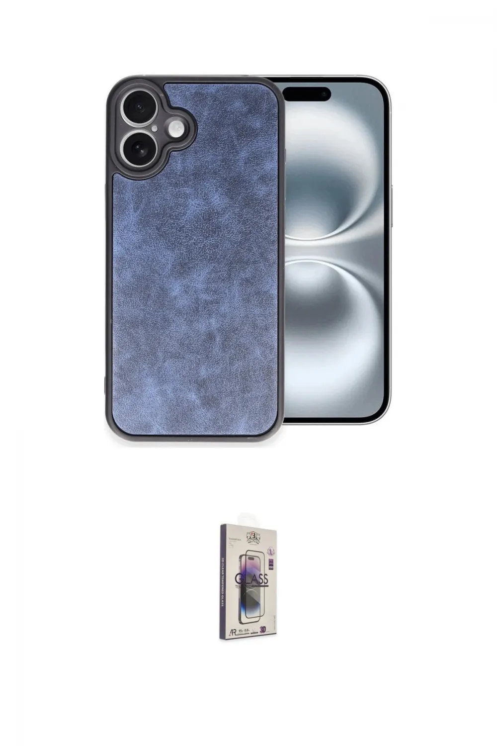 ieg™ iPhone 16 Plus Kılıf Kıvılcım Işık Serisi - Siyah Bilvis 3D Cam Ekran Koruyucu