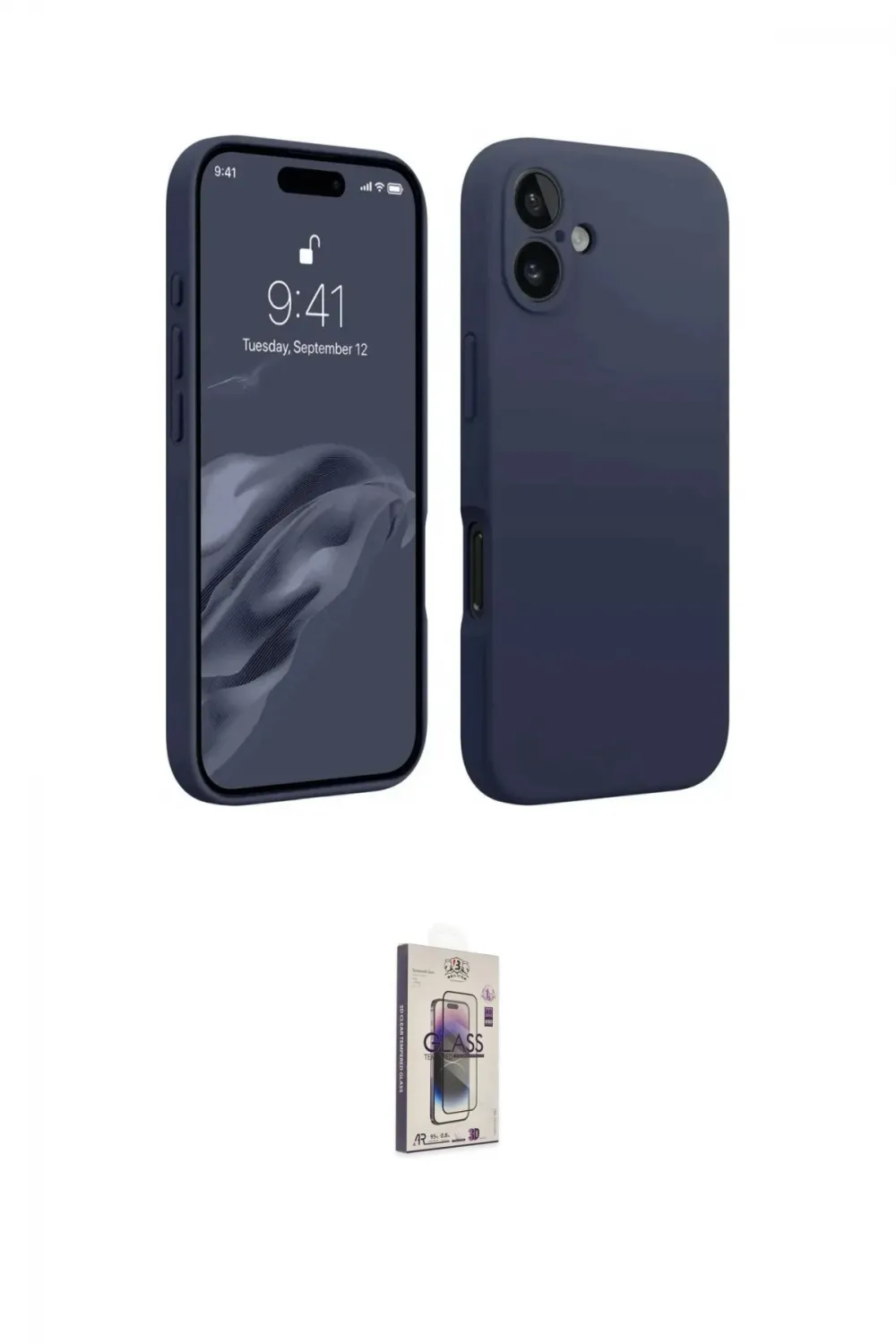 ieg™ iPhone 16 Plus Kılıf Kozmos Yansıma Özel Seri - Siyah Bilvis 3D Cam Ekran Koruyucu