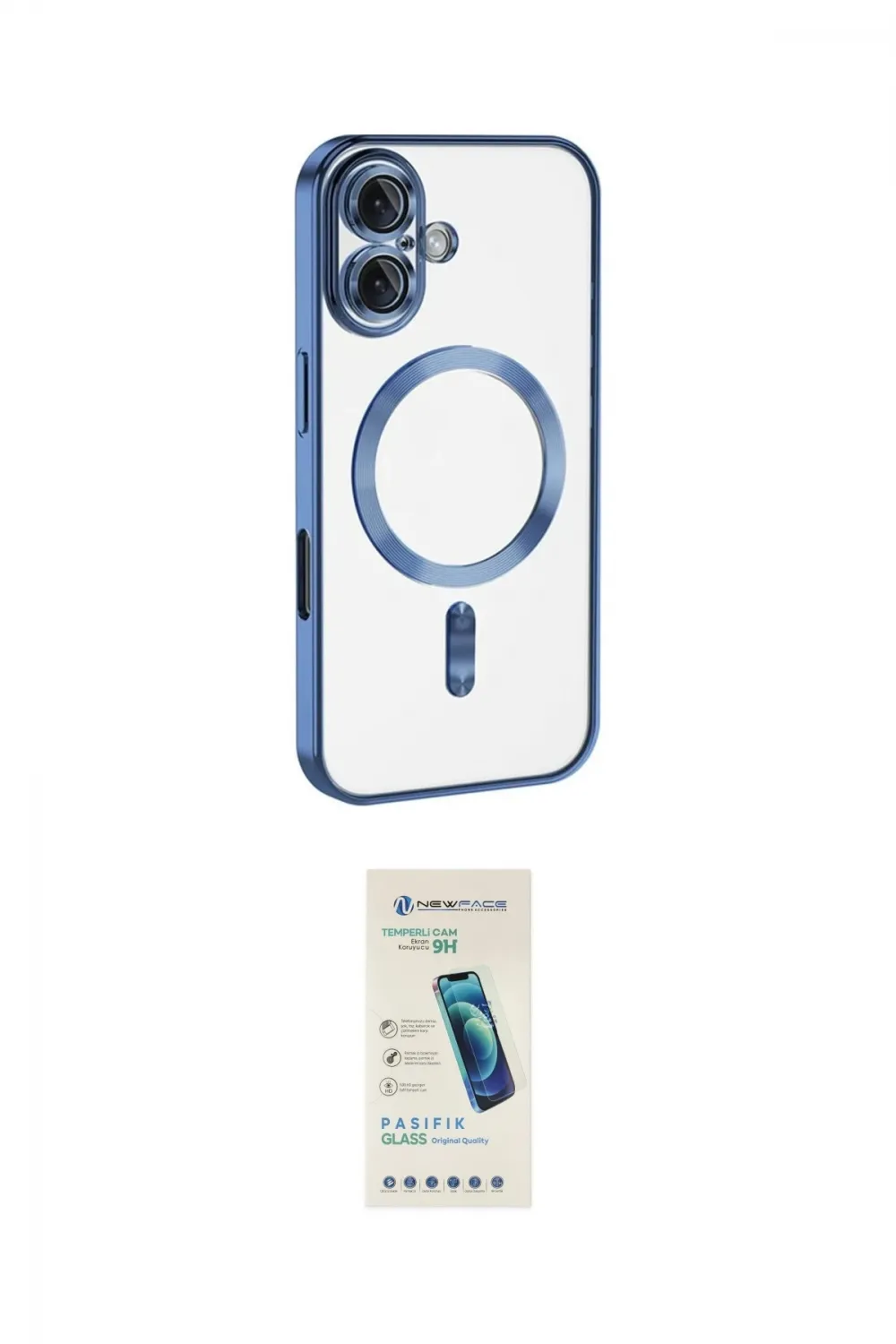 ieg™ iPhone 16 Plus Kılıf Nova Işık Özel Seri - Şeffaf Pasifik Cam Ekran Koruyucu