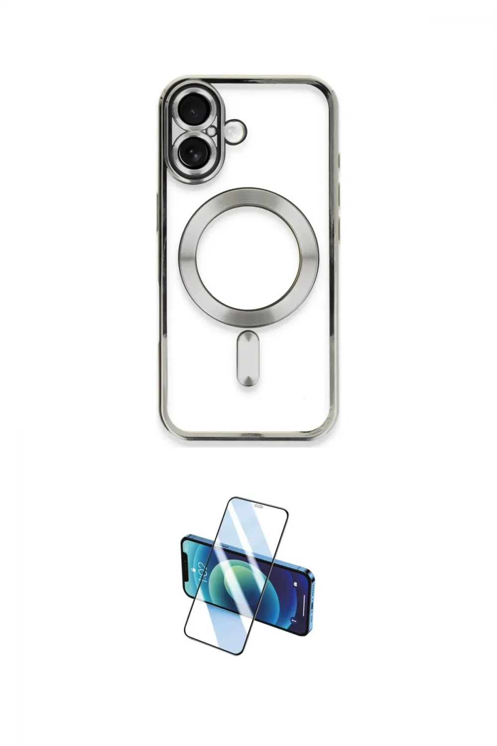 ieg™ iPhone 16 Plus Kılıf Nova Işık Özel Seri - Siyah 3D Antistatik Seramik Nano Ekran Koruyucu