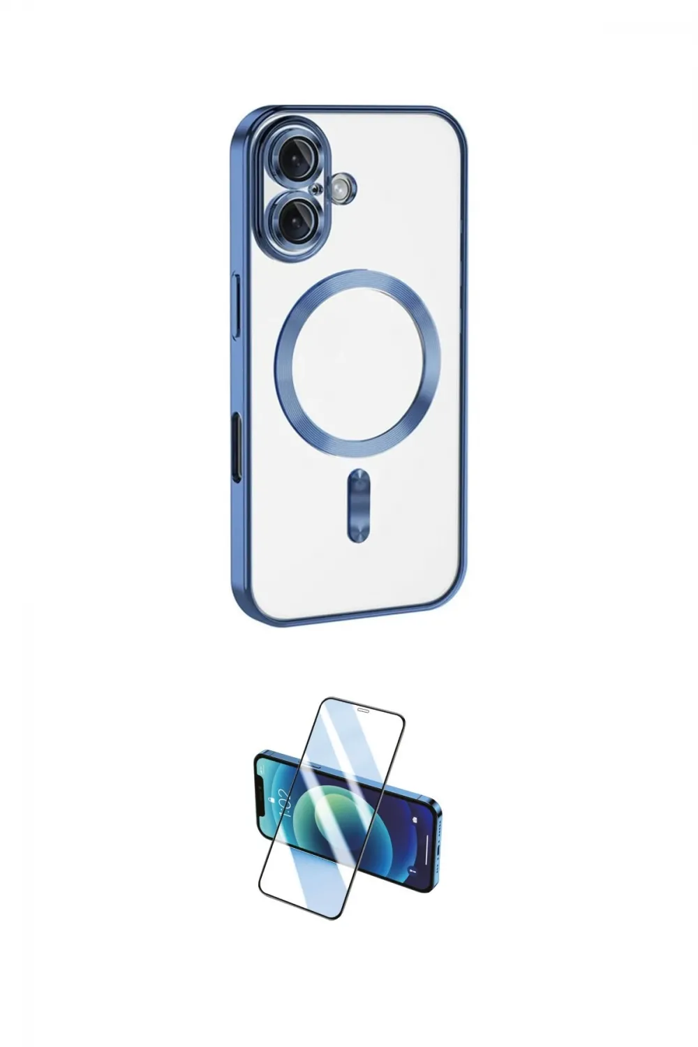 ieg™ iPhone 16 Plus Kılıf Nova Işık Özel Seri - Siyah 3D Antistatik Seramik Nano Ekran Koruyucu