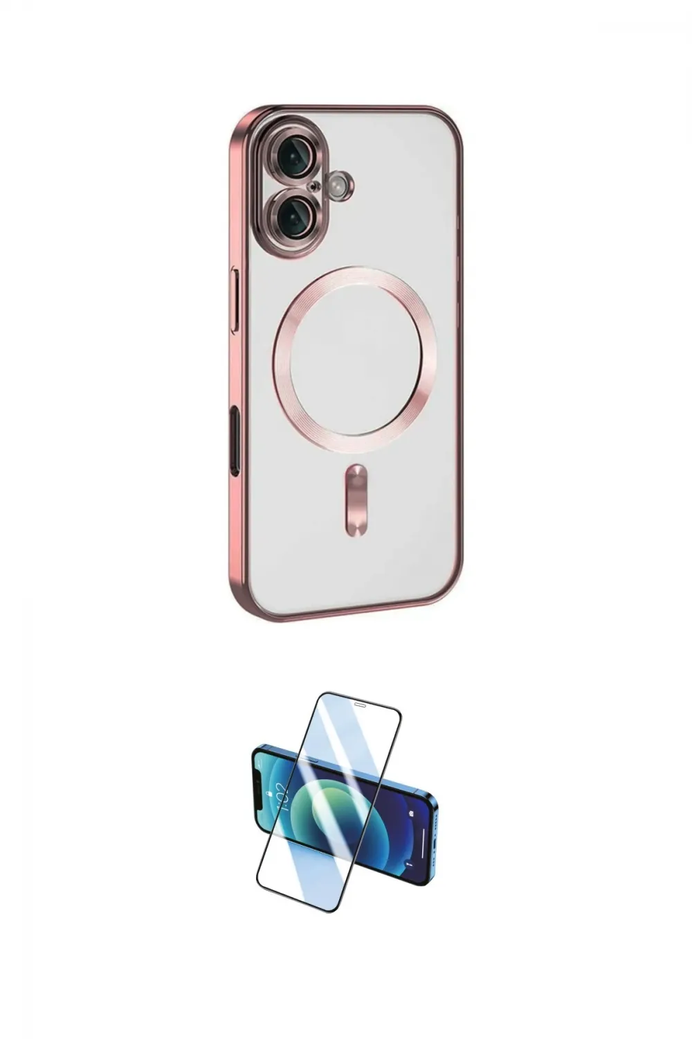 ieg™ iPhone 16 Plus Kılıf Nova Işık Özel Seri - Siyah 3D Antistatik Seramik Nano Ekran Koruyucu