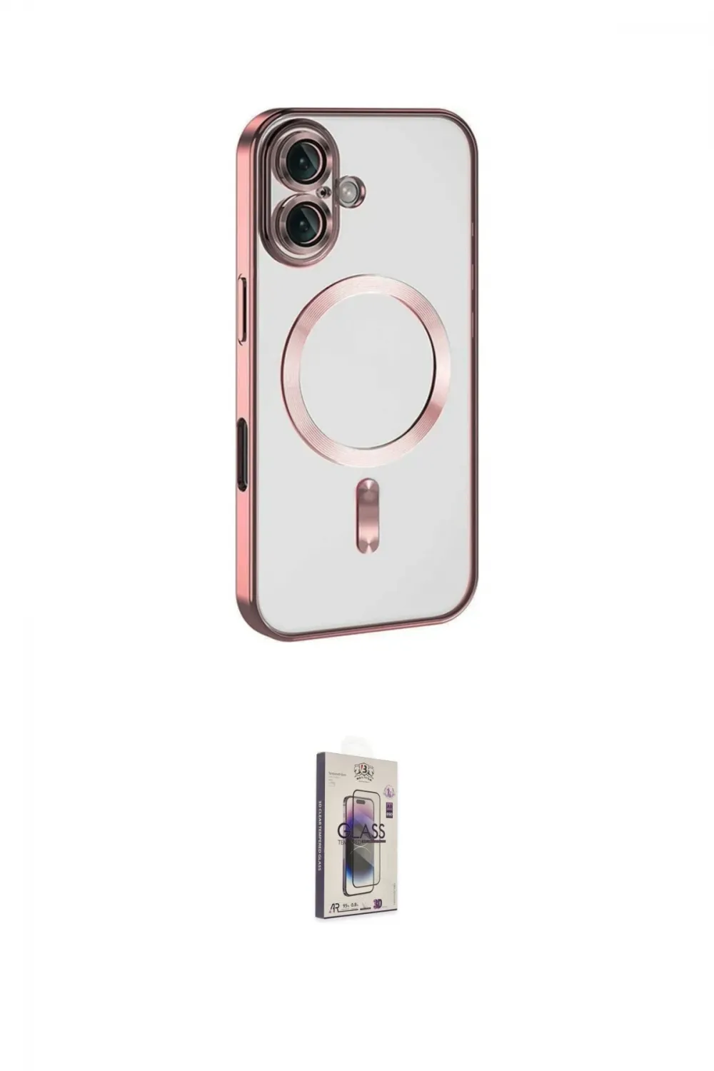ieg™ iPhone 16 Plus Kılıf Nova Işık Özel Seri - Siyah Bilvis 3D Cam Ekran Koruyucu