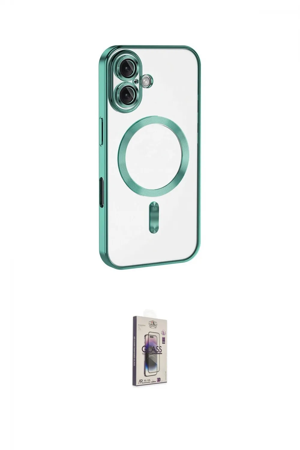 ieg™ iPhone 16 Plus Kılıf Nova Işık Özel Seri - Siyah Bilvis 3D Cam Ekran Koruyucu