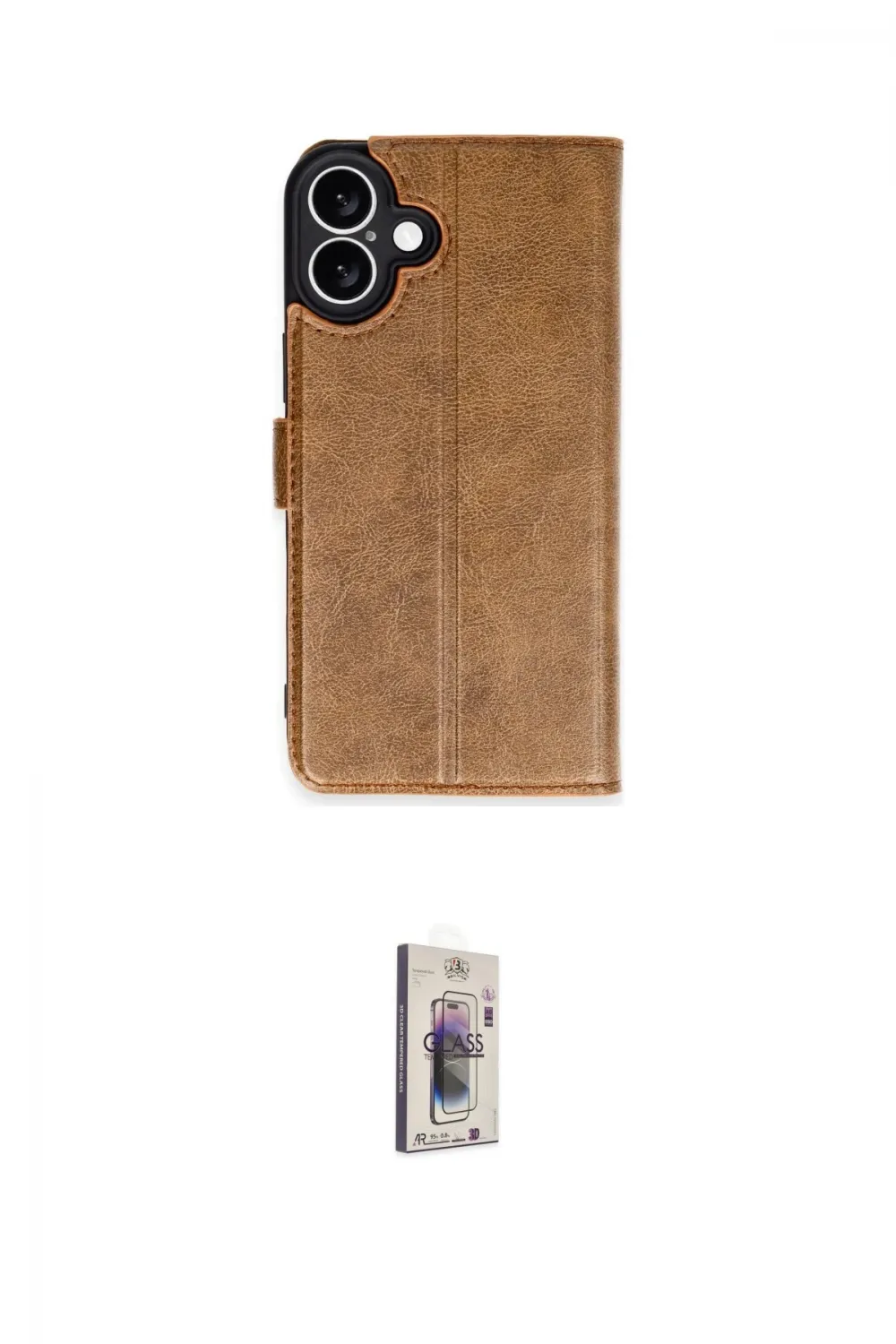 ieg™ iPhone 16 Plus Kılıf Siluet Işık Serisi - Siyah Bilvis 3D Cam Ekran Koruyucu