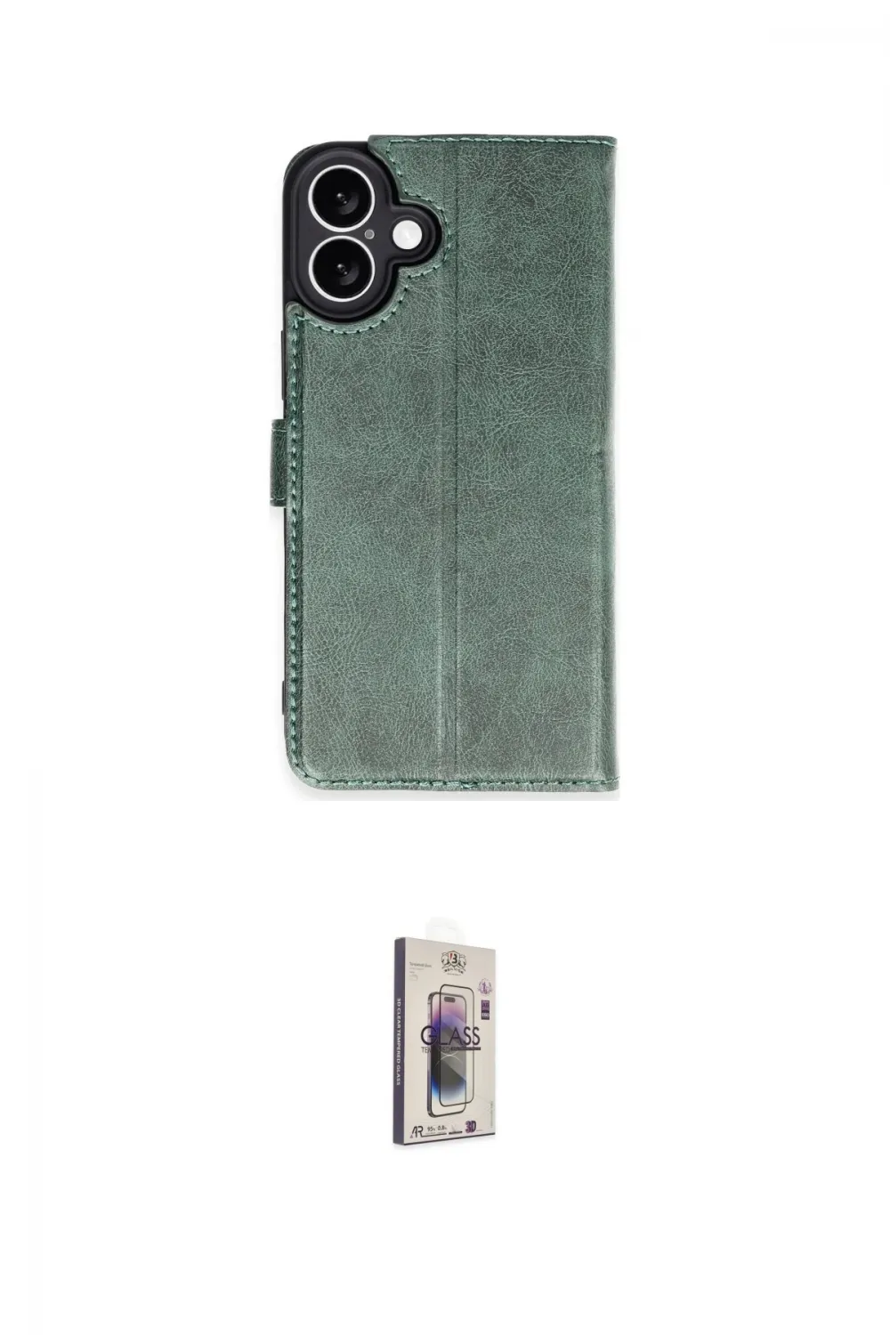 ieg™ iPhone 16 Plus Kılıf Siluet Işık Serisi - Siyah Bilvis 3D Cam Ekran Koruyucu