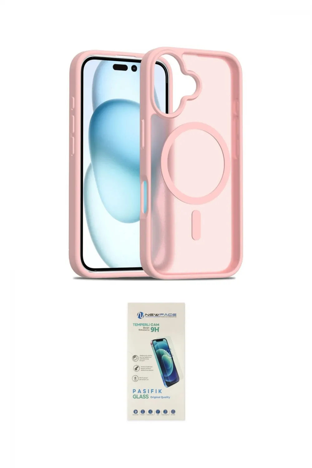 ieg™ iPhone 16 Plus Kılıf Siluet Minimal Prime - Şeffaf Pasifik Cam Ekran Koruyucu