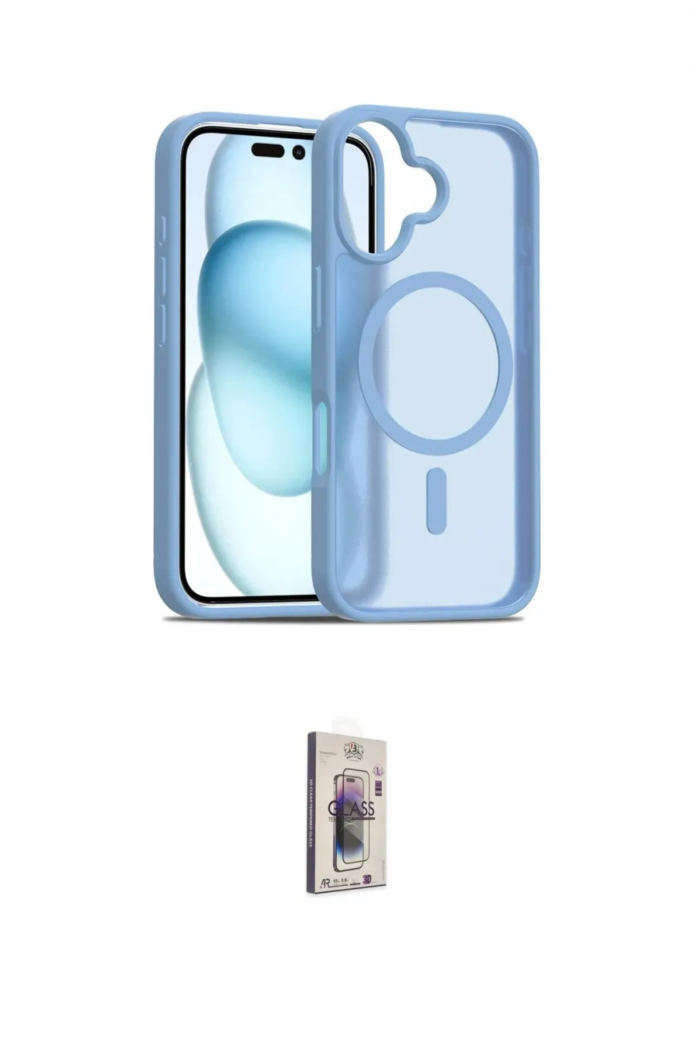 ieg™ iPhone 16 Plus Kılıf Siluet Minimal Prime - Siyah Bilvis 3D Cam Ekran Koruyucu