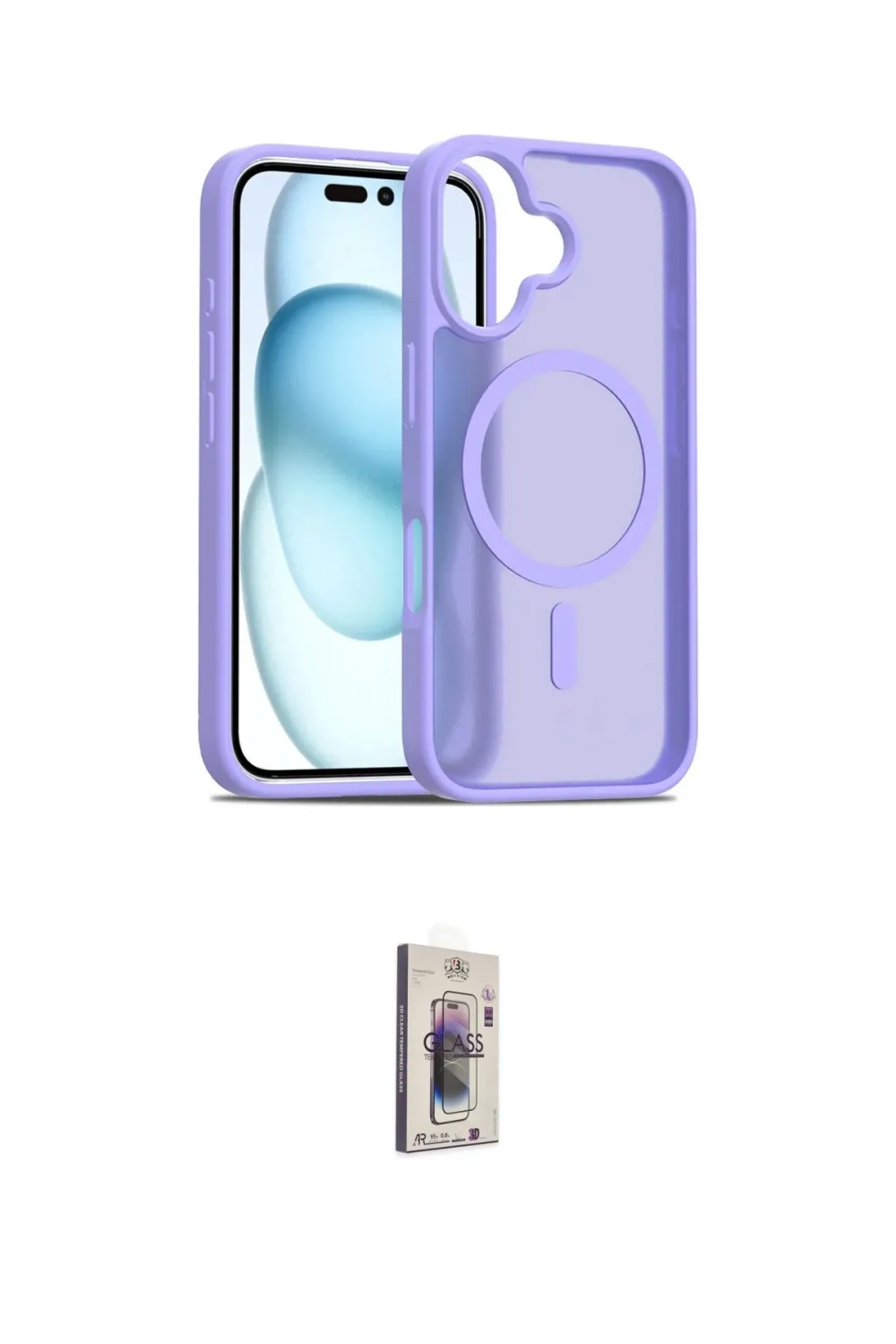 ieg™ iPhone 16 Plus Kılıf Siluet Minimal Prime - Siyah Bilvis 3D Cam Ekran Koruyucu