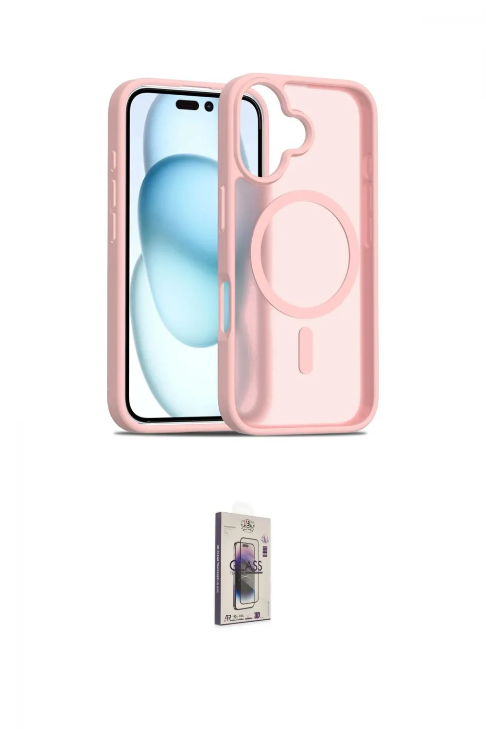 ieg™ iPhone 16 Plus Kılıf Siluet Minimal Prime - Siyah Bilvis 3D Cam Ekran Koruyucu