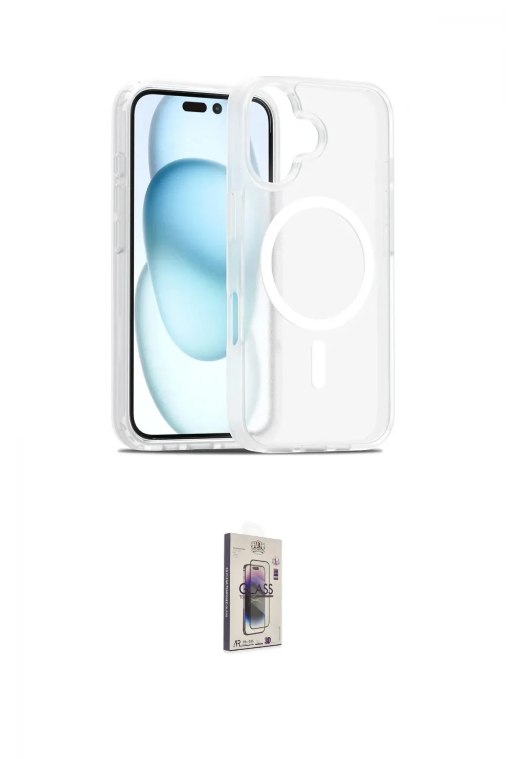 ieg™ iPhone 16 Plus Kılıf Siluet Minimal Prime - Siyah Bilvis 3D Cam Ekran Koruyucu