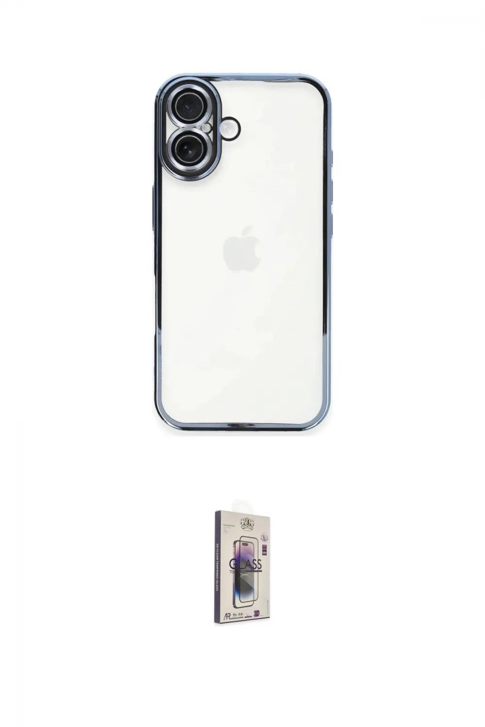 ieg™ iPhone 16 Plus Kılıf Vadi Minimal - Siyah Bilvis 3D Cam Ekran Koruyucu