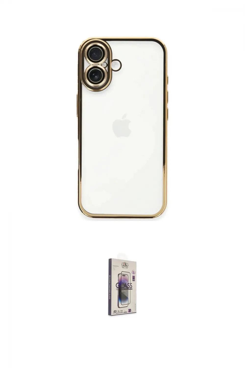ieg™ iPhone 16 Plus Kılıf Vadi Minimal - Siyah Bilvis 3D Cam Ekran Koruyucu