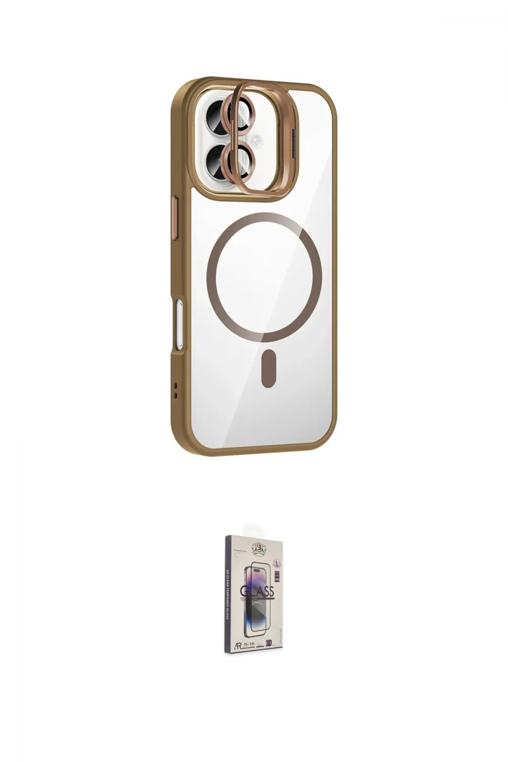 ieg™ iPhone 16 Plus Kılıf Yadigar Asil Koleksiyonu - Siyah Bilvis 3D Cam Ekran Koruyucu