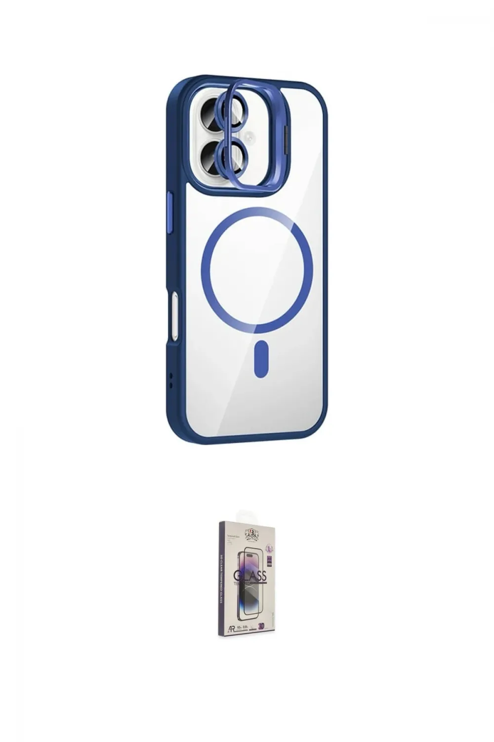 ieg™ iPhone 16 Plus Kılıf Yadigar Asil Koleksiyonu - Siyah Bilvis 3D Cam Ekran Koruyucu