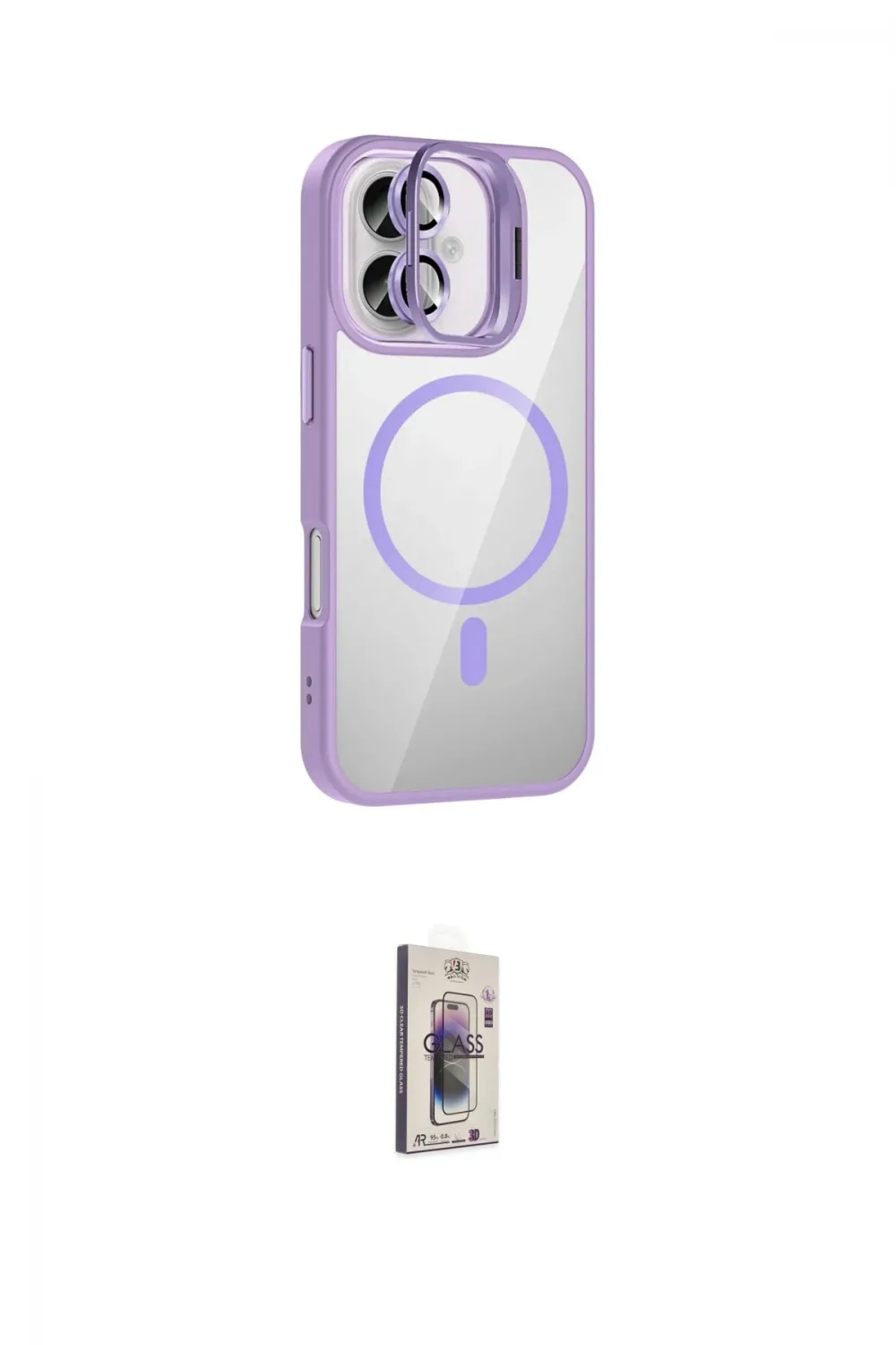 ieg™ iPhone 16 Plus Kılıf Yadigar Asil Koleksiyonu - Siyah Bilvis 3D Cam Ekran Koruyucu