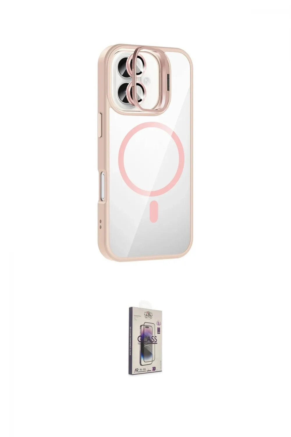 ieg™ iPhone 16 Plus Kılıf Yadigar Asil Koleksiyonu - Siyah Bilvis 3D Cam Ekran Koruyucu