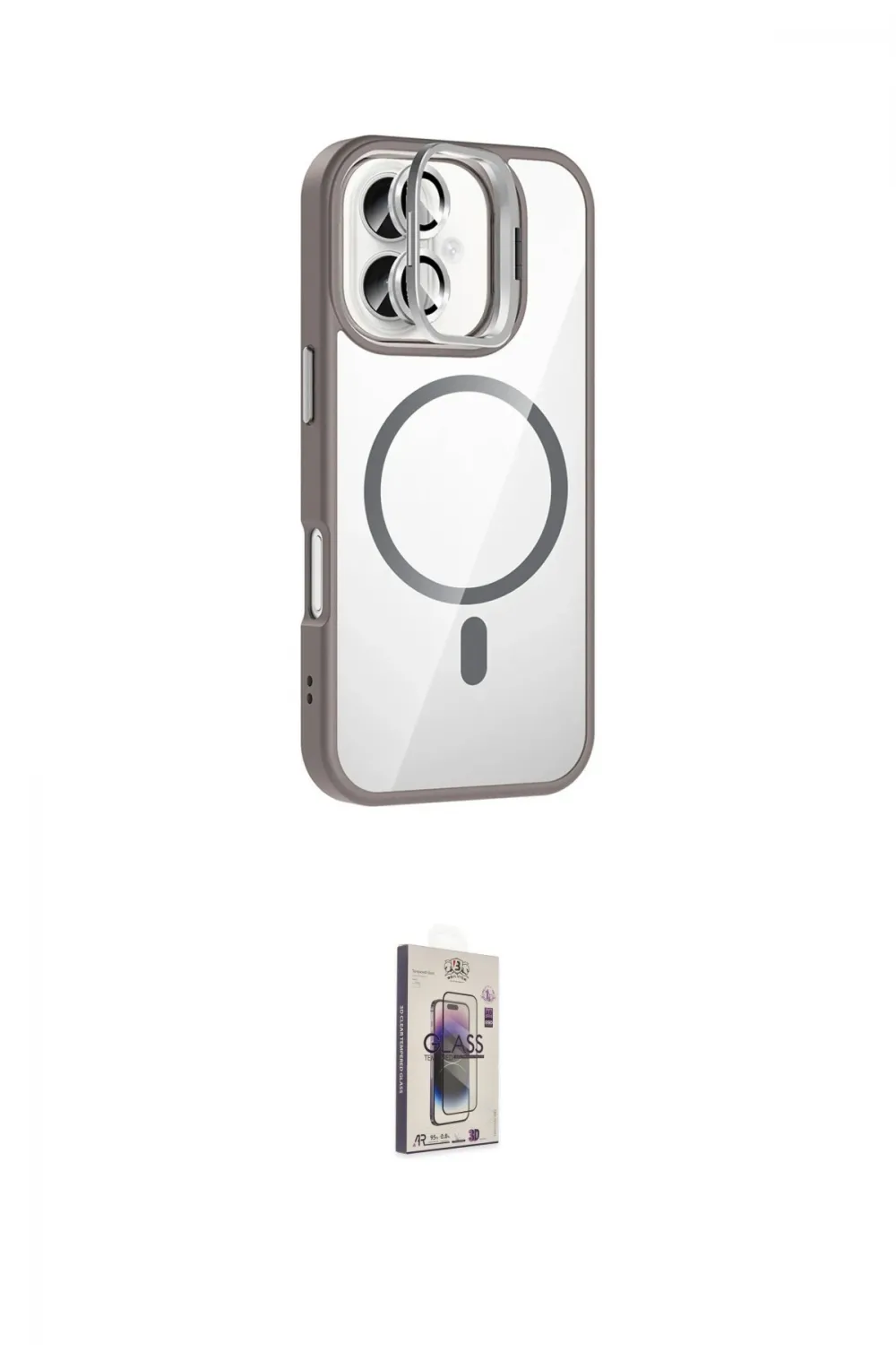ieg™ iPhone 16 Plus Kılıf Yadigar Asil Koleksiyonu - Siyah Bilvis 3D Cam Ekran Koruyucu