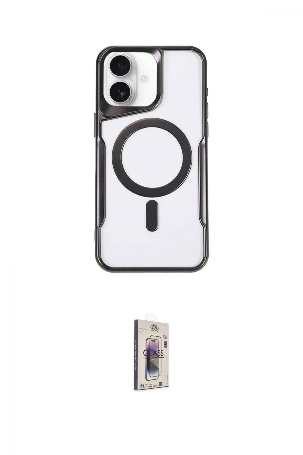 ieg™ iPhone 16 Plus Kılıf Yadigar Klasik Özel Seri - Siyah Bilvis 3D Cam Ekran Koruyucu