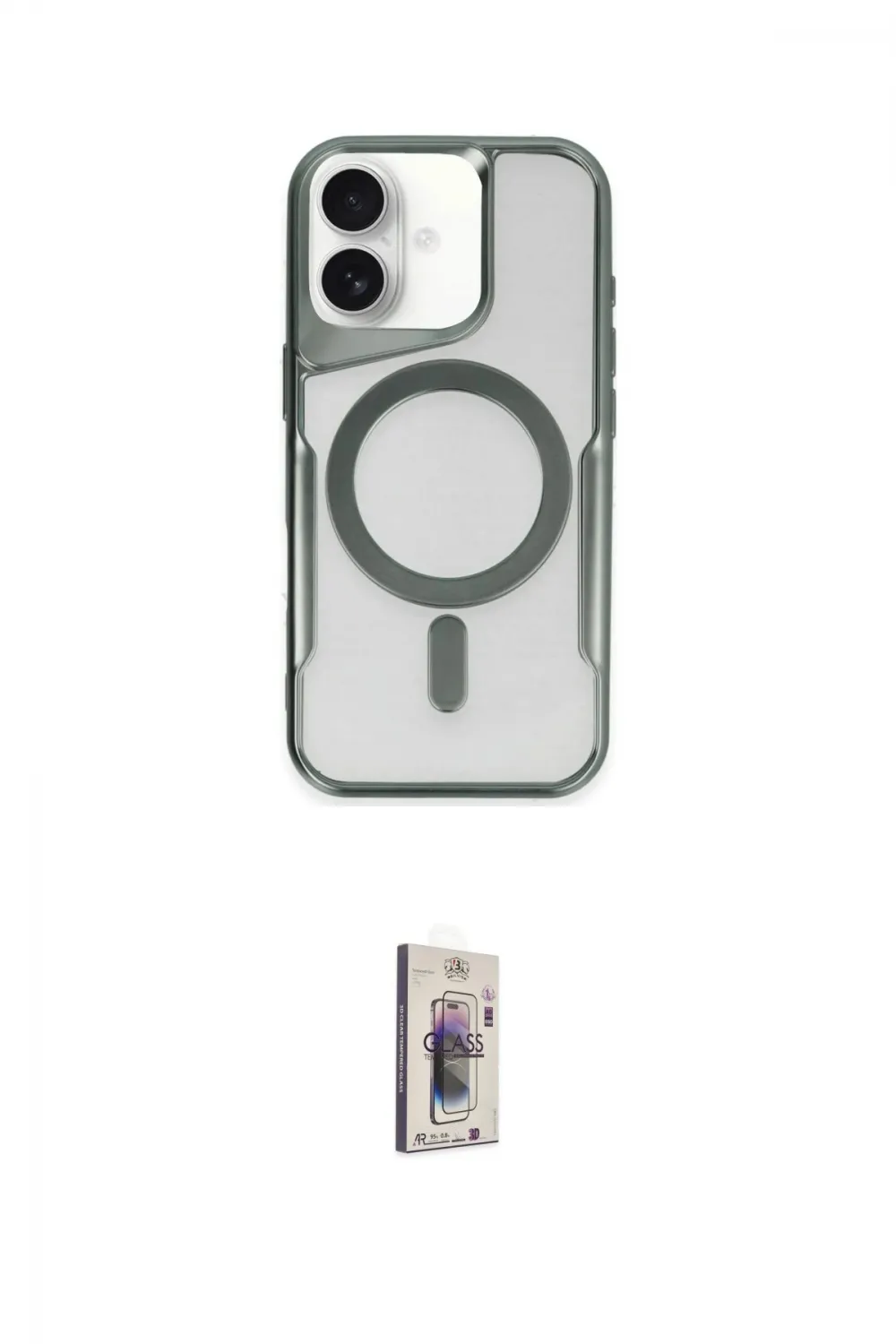 ieg™ iPhone 16 Plus Kılıf Yadigar Klasik Özel Seri - Siyah Bilvis 3D Cam Ekran Koruyucu