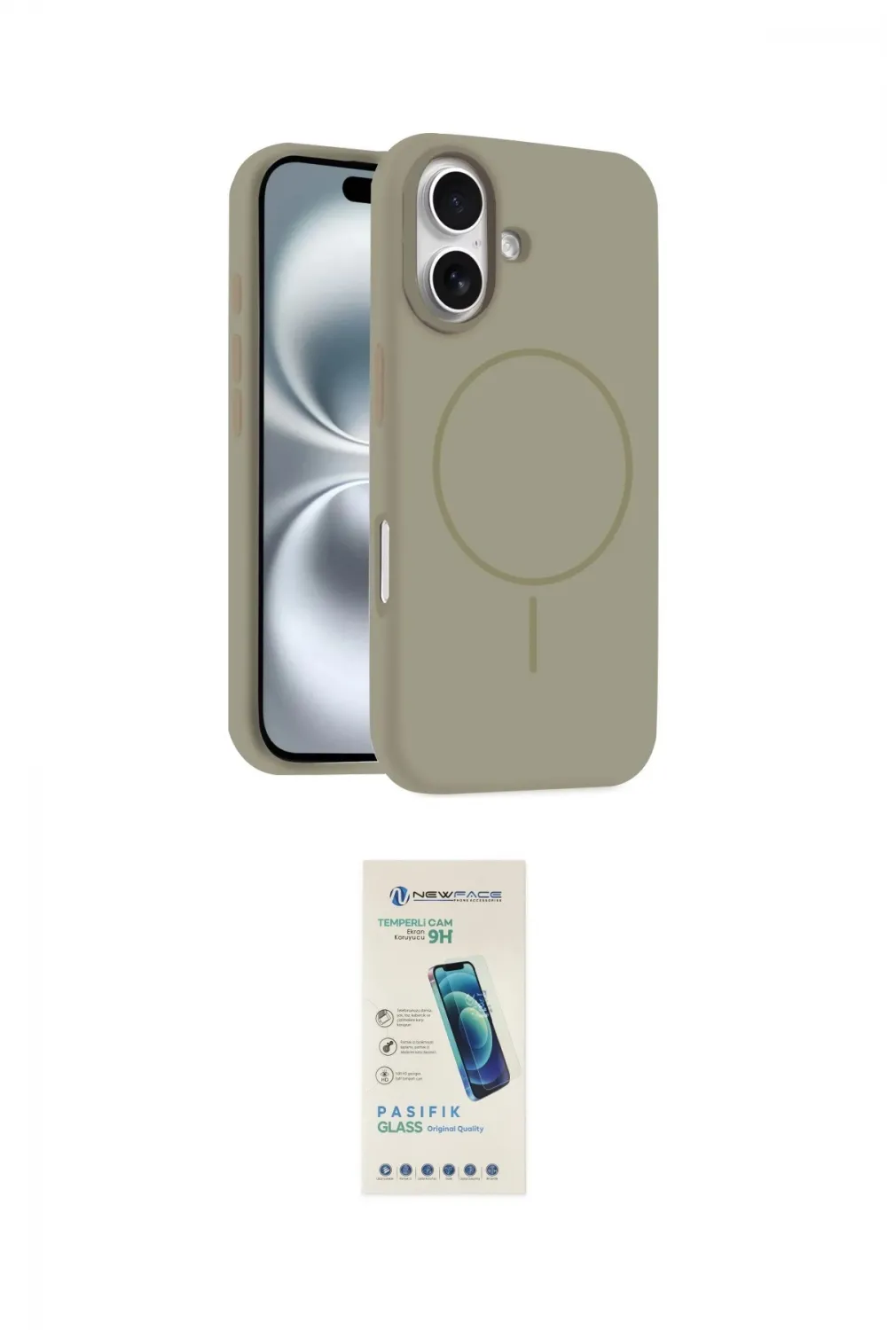 ieg™ iPhone 16 Plus Kılıf Yankı Form Serisi - Şeffaf Pasifik Cam Ekran Koruyucu