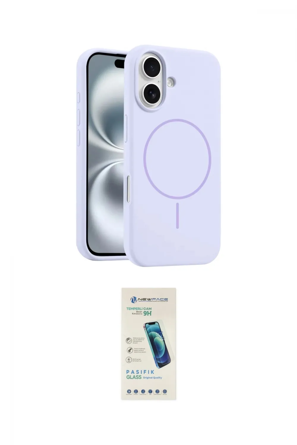 ieg™ iPhone 16 Plus Kılıf Yankı Form Serisi - Şeffaf Pasifik Cam Ekran Koruyucu