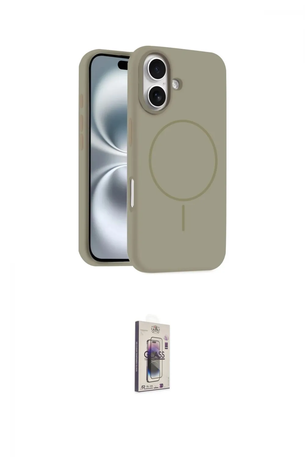 ieg™ iPhone 16 Plus Kılıf Yankı Form Serisi - Siyah Bilvis 3D Cam Ekran Koruyucu