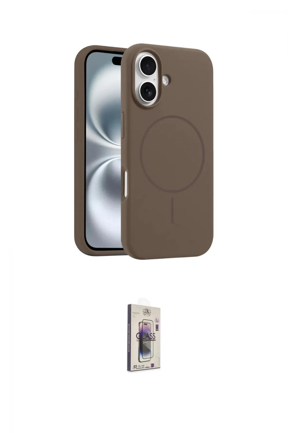 ieg™ iPhone 16 Plus Kılıf Yankı Form Serisi - Siyah Bilvis 3D Cam Ekran Koruyucu