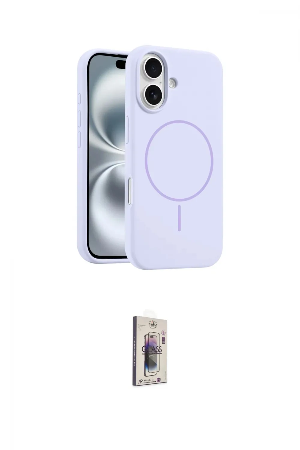 ieg™ iPhone 16 Plus Kılıf Yankı Form Serisi - Siyah Bilvis 3D Cam Ekran Koruyucu