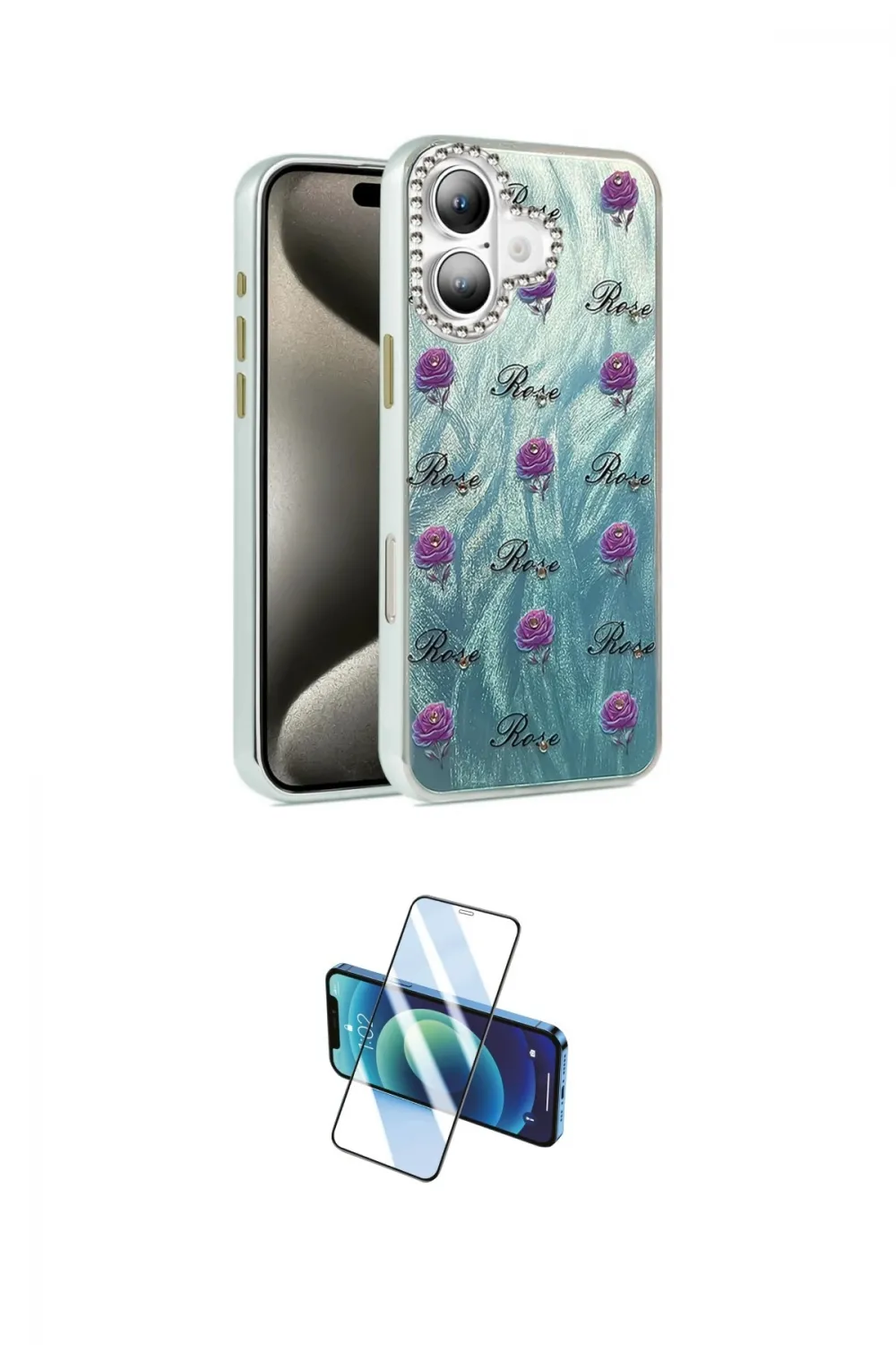 ieg™ iPhone 16 Plus Kılıf Zirve Modern Prime - Siyah 3D Antistatik Cam Ekran Koruyucu