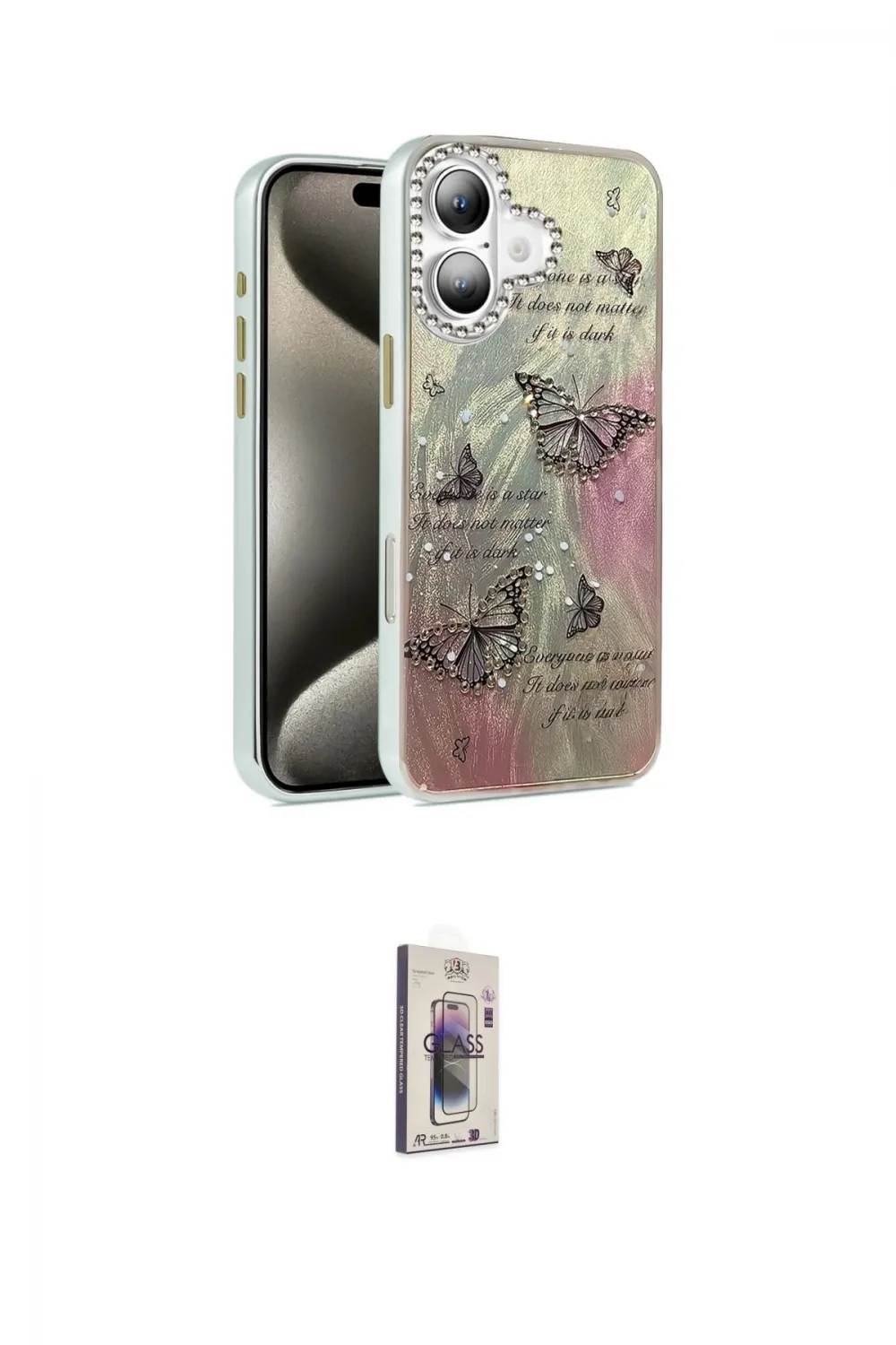 ieg™ iPhone 16 Plus Kılıf Zirve Modern Prime - Siyah Bilvis 3D Cam Ekran Koruyucu