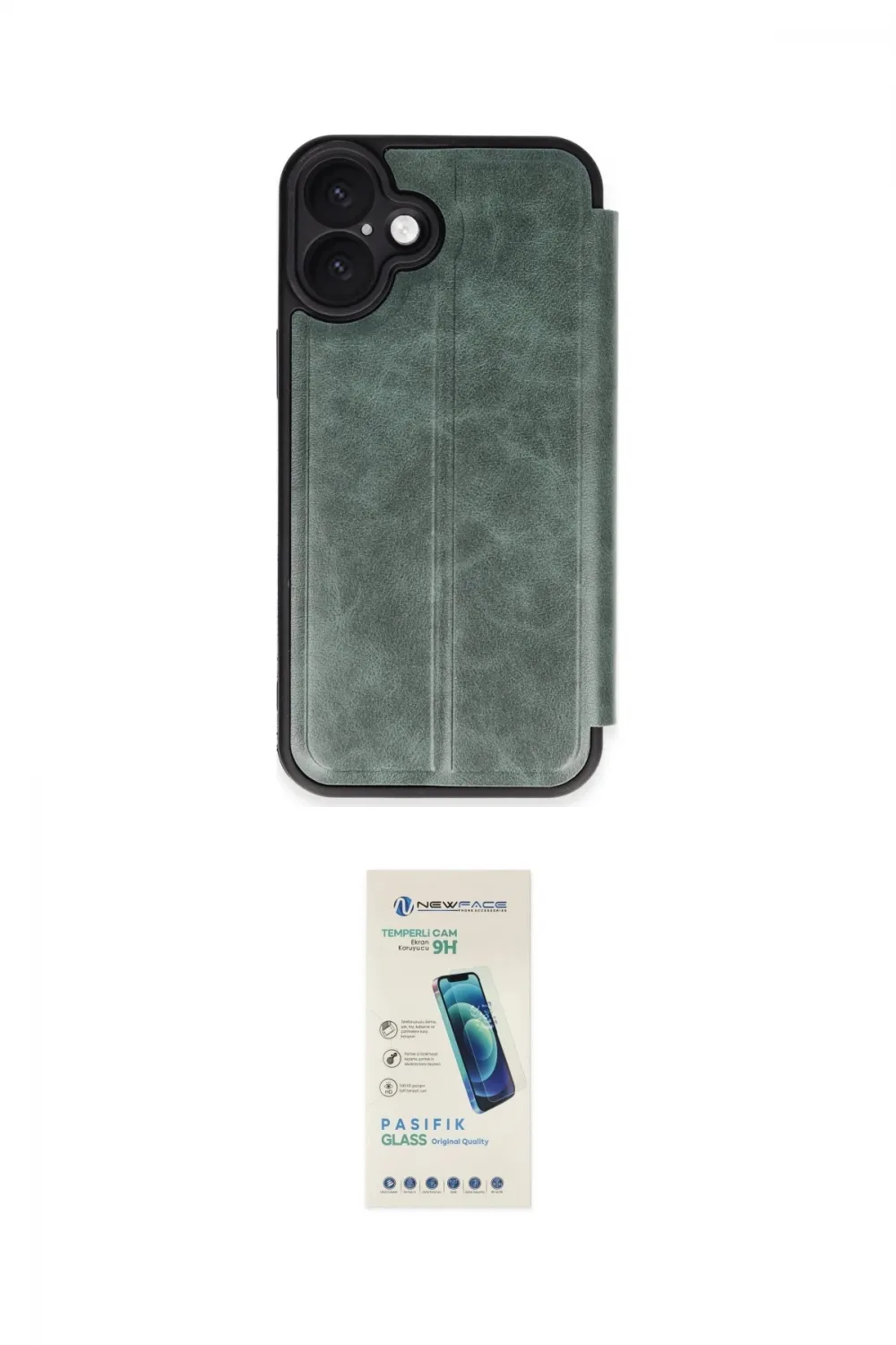 ieg™ iPhone 16 Plus Kılıf Zirve Yansıma Serisi - Şeffaf Pasifik Cam Ekran Koruyucu