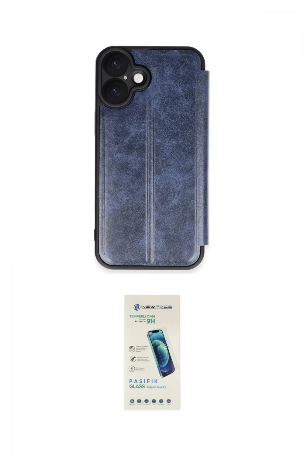 ieg™ iPhone 16 Plus Kılıf Zirve Yansıma Serisi - Şeffaf Pasifik Cam Ekran Koruyucu