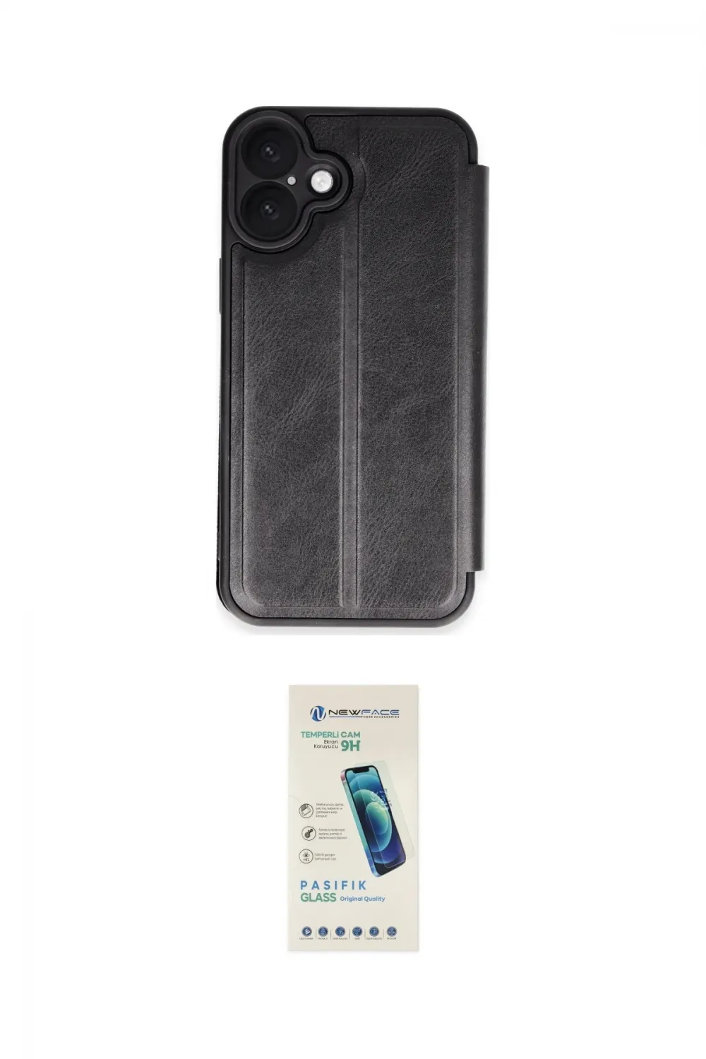 ieg™ iPhone 16 Plus Kılıf Zirve Yansıma Serisi - Şeffaf Pasifik Cam Ekran Koruyucu