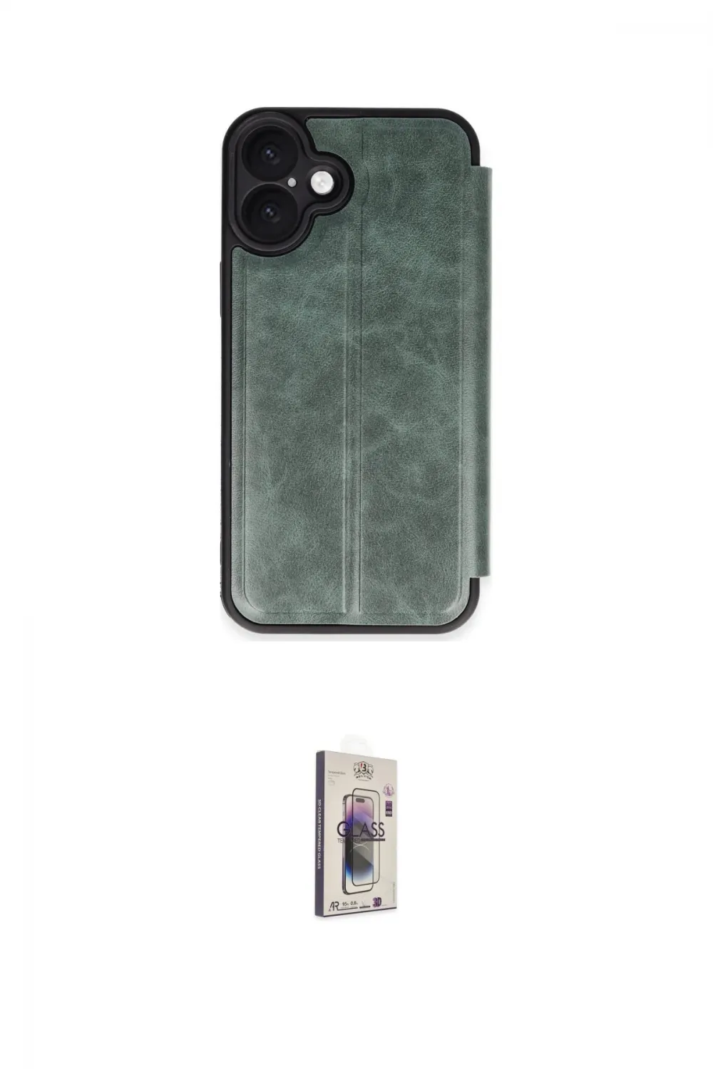 ieg™ iPhone 16 Plus Kılıf Zirve Yansıma Serisi - Siyah Bilvis 3D Cam Ekran Koruyucu