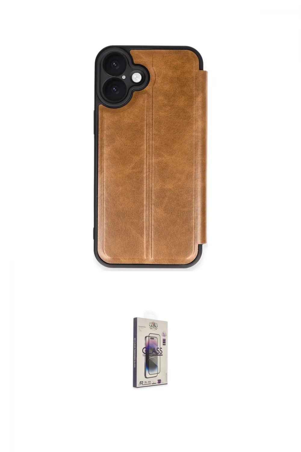 ieg™ iPhone 16 Plus Kılıf Zirve Yansıma Serisi - Siyah Bilvis 3D Cam Ekran Koruyucu