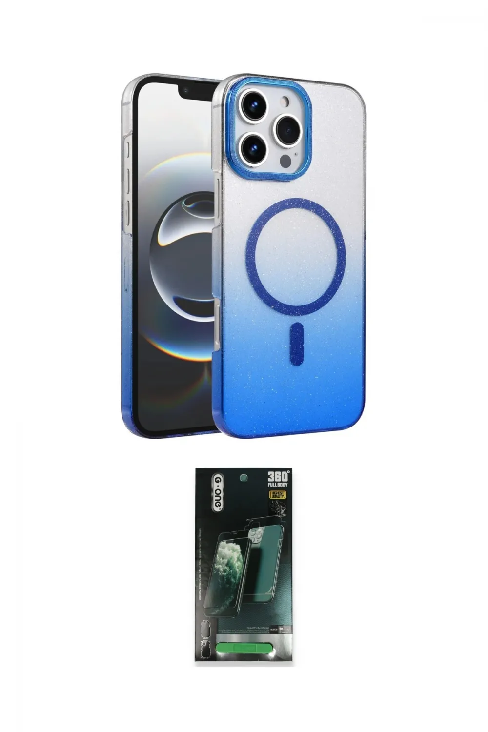 ieg™ iPhone 16 Pro Kılıf Ahenk Doku Özel Seri - Siyah 360 Mat Full Body Arka Koruyucu