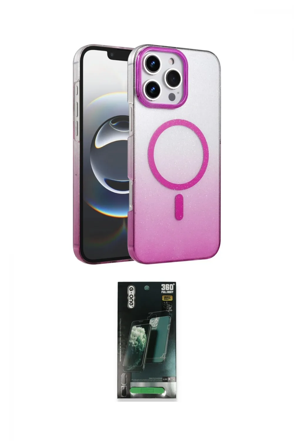 ieg™ iPhone 16 Pro Kılıf Ahenk Doku Özel Seri - Siyah 360 Mat Full Body Arka Koruyucu