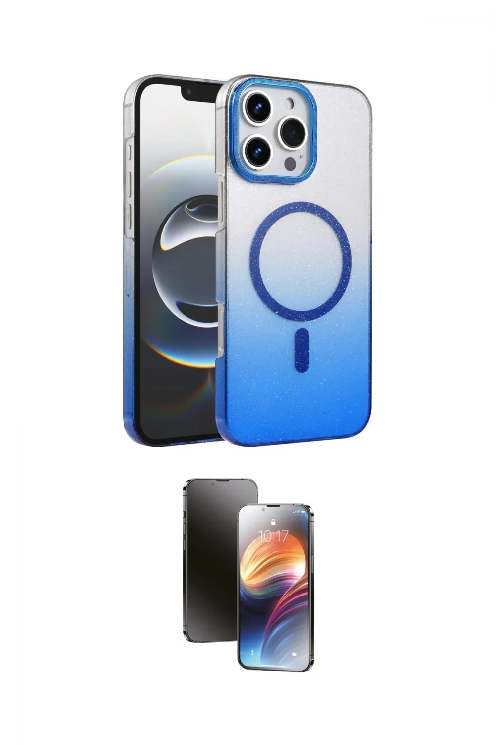 ieg™ iPhone 16 Pro Kılıf Ahenk Doku Özel Seri - Siyah 3D Antistatik Mat Seramik Nano Ekran Koruyucu
