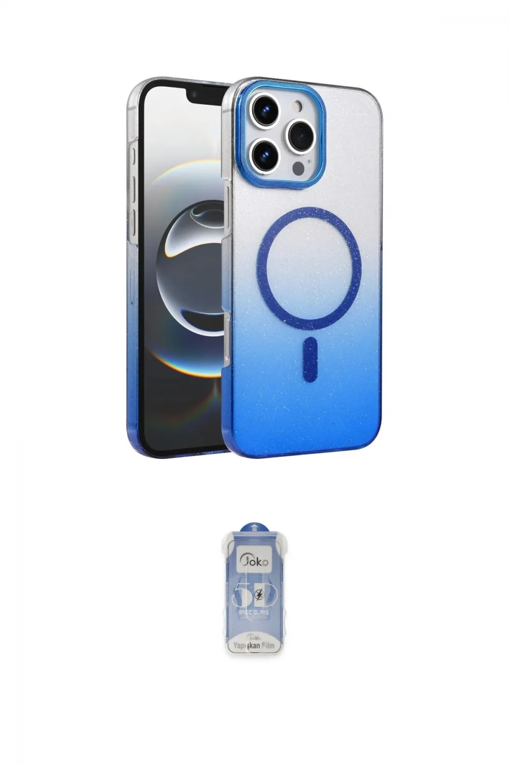 ieg™ iPhone 16 Pro Kılıf Ahenk Doku Özel Seri - Siyah Joko Magic 5D Cam