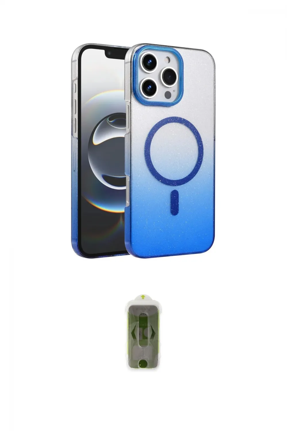 ieg™ iPhone 16 Pro Kılıf Ahenk Doku Özel Seri - Siyah Joko Magic 5D Hayalet Cam